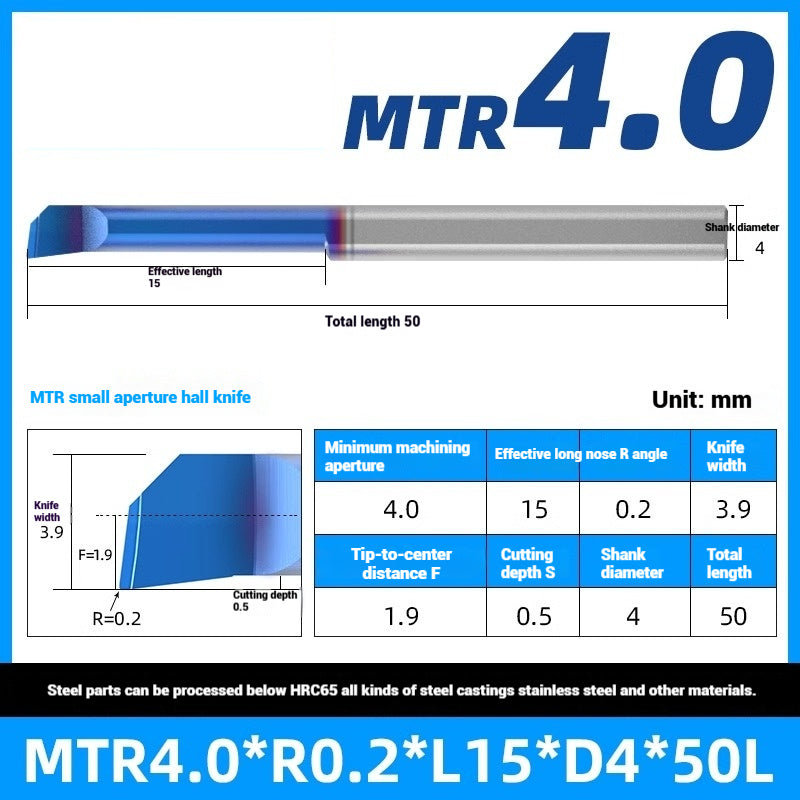1122-MTR Small Bore Boring Tools Precision Boring Tools for Wear-Resistant Steel CNC Boring Bars Tungsten Carbide Alloy Shock-Resistant Miniature Turning Tools Shandong Denso Pricision Tools Co.,Ltd.